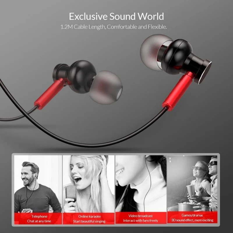 ORICO In-Ear-Kopfhörer Bass Sound Sport Kopfhörer Musik Ohrhörer Stereo Gaming Kopfhörer für Telefon Xiaomi mit Mikrofon
