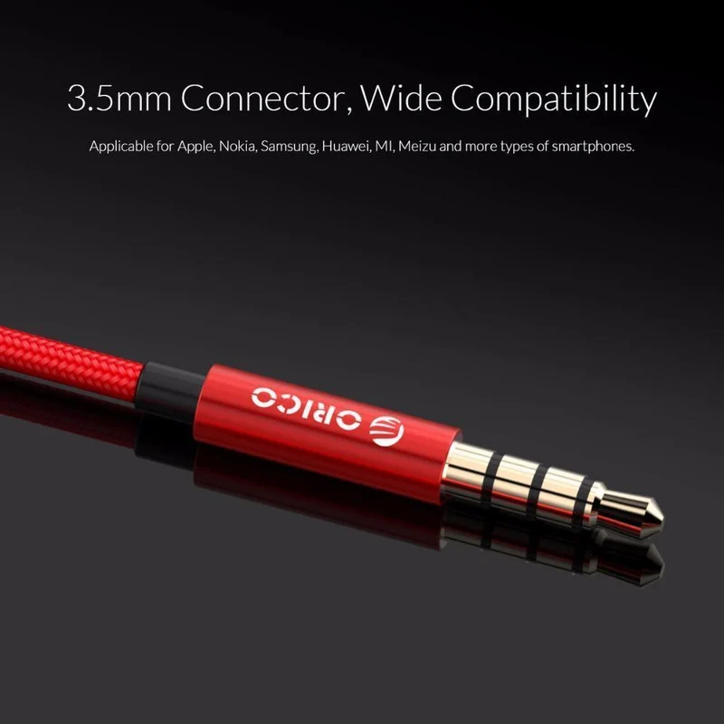 ORICO Woven Kopfhörer Musik Ohrhörer Stereo Gaming Kopfhörer für Telefon Xiaomi mit Mikrofon für iPhone 5s iPhone 6 7P Computer