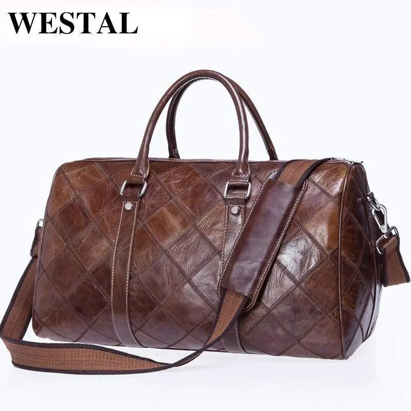 Männer Reisetasche für Gepäck Männer Echtes Leder Reisetasche Koffer Handgepäck Taschen Big Weekend Bags Travel 8883