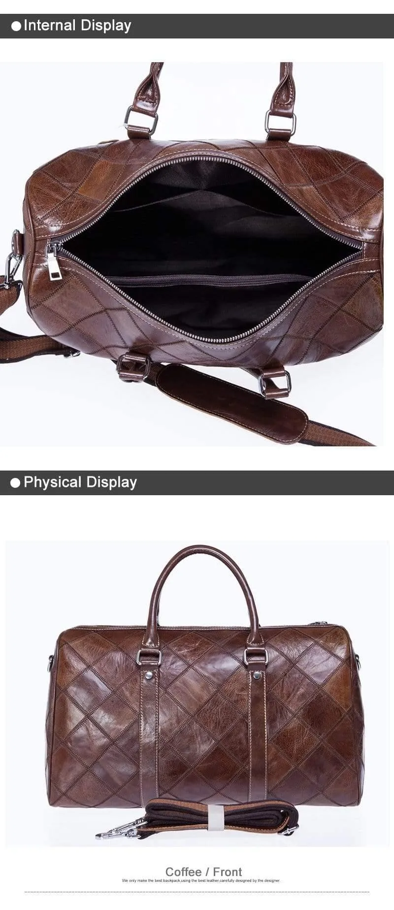 Männer Reisetasche für Gepäck Männer Echtes Leder Reisetasche Koffer Handgepäck Taschen Big Weekend Bags Travel 8883