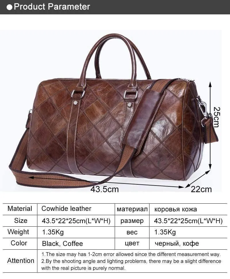 Männer Reisetasche für Gepäck Männer Echtes Leder Reisetasche Koffer Handgepäck Taschen Big Weekend Bags Travel 8883