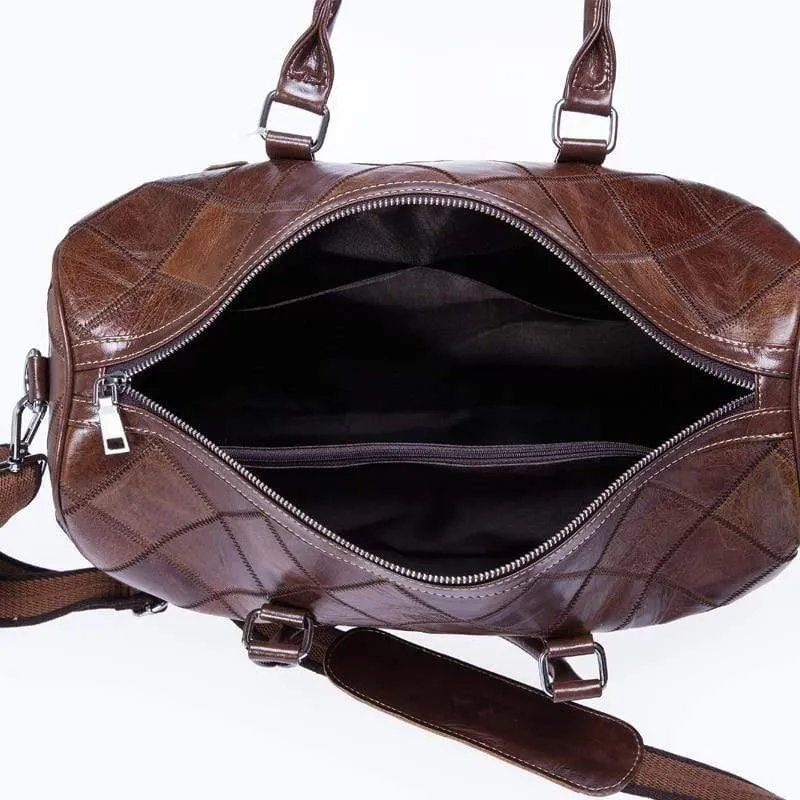 Männer Reisetasche für Gepäck Männer Echtes Leder Reisetasche Koffer Handgepäck Taschen Big Weekend Bags Travel 8883