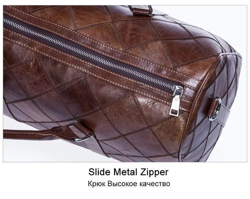 Männer Reisetasche für Gepäck Männer Echtes Leder Reisetasche Koffer Handgepäck Taschen Big Weekend Bags Travel 8883