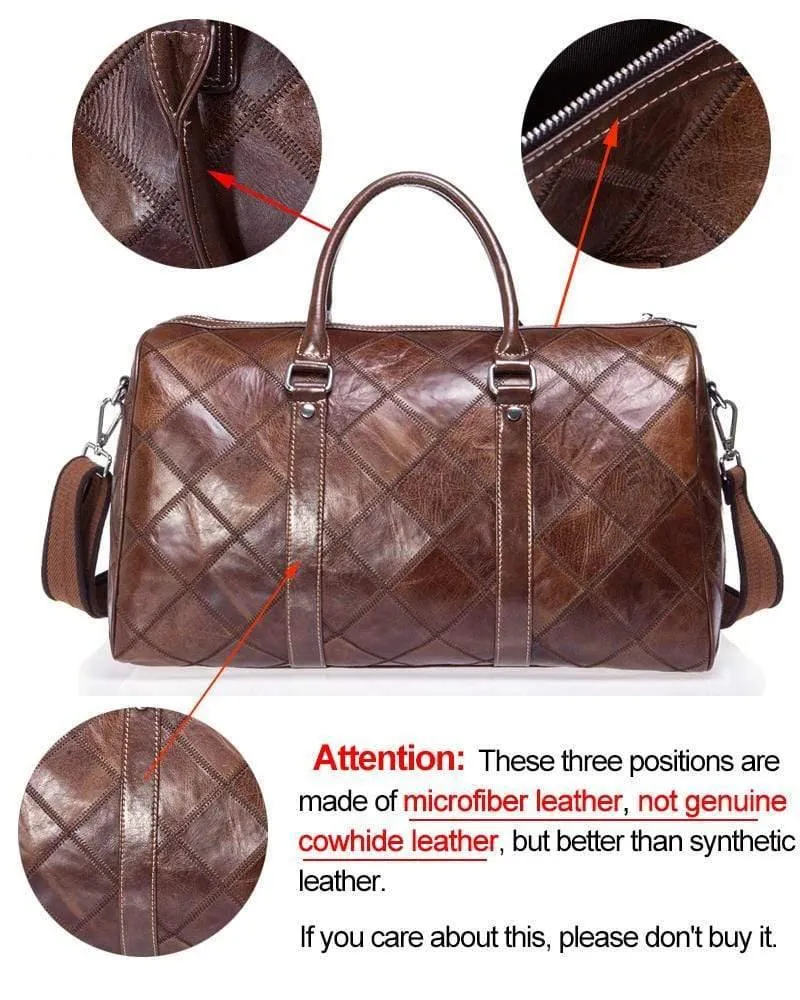 Männer Reisetasche für Gepäck Männer Echtes Leder Reisetasche Koffer Handgepäck Taschen Big Weekend Bags Travel 8883