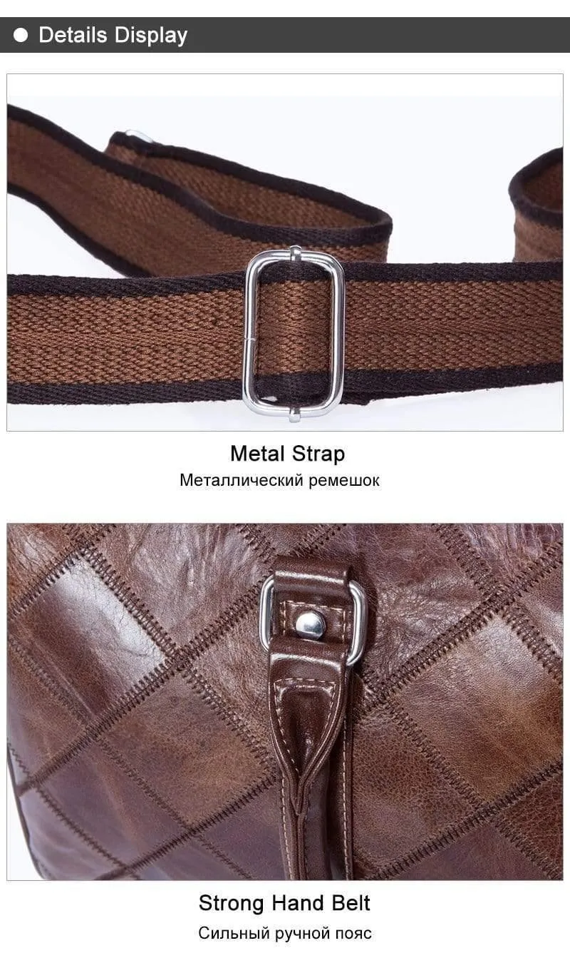 Männer Reisetasche für Gepäck Männer Echtes Leder Reisetasche Koffer Handgepäck Taschen Big Weekend Bags Travel 8883