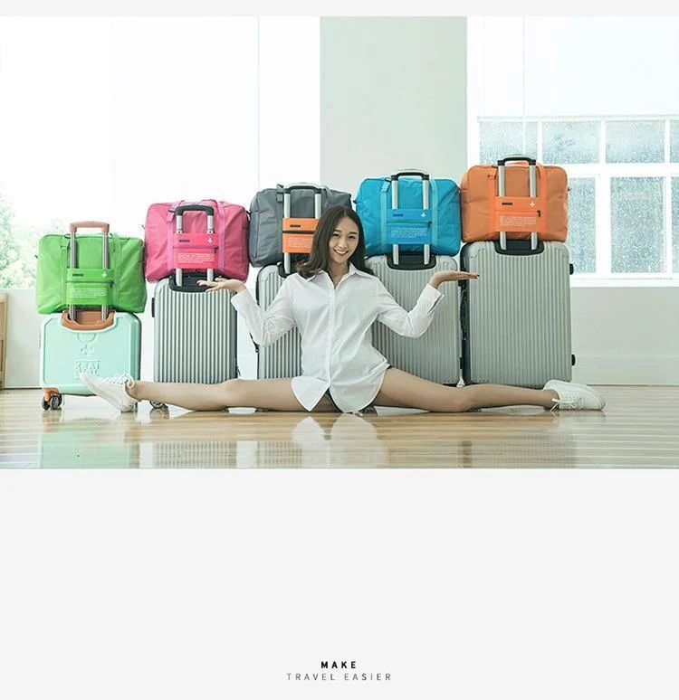 Wasserdichte Reisetasche Große Kapazität reise duffle Frauen Nylon Falttasche Unisex Männer Gepäck Reise Handtaschen Großhandel