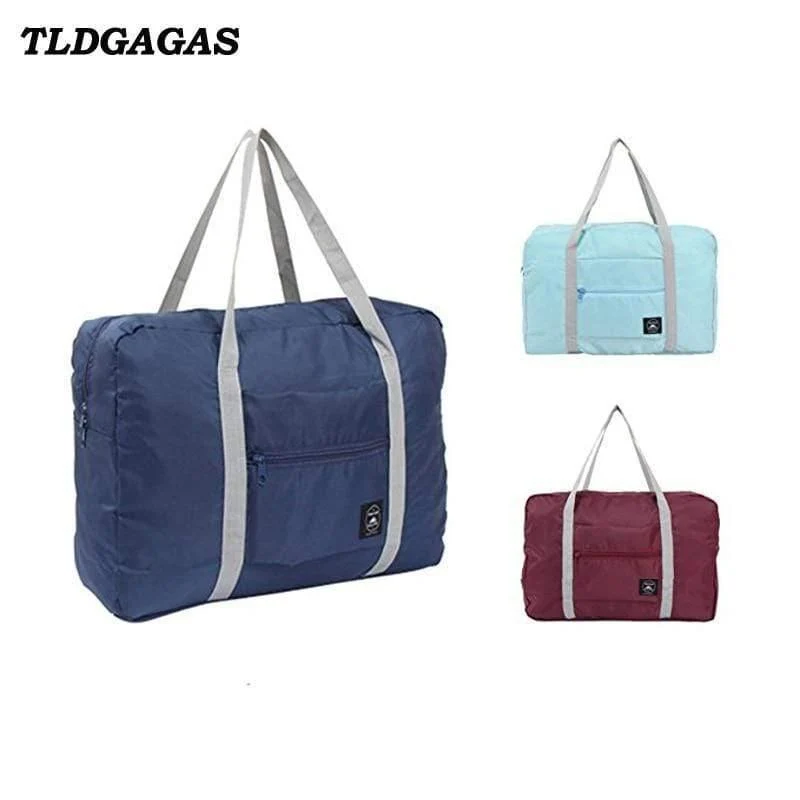 Große kapazität nylon unisex reisetaschen faltbare koffer gepäcktaschen reisepaket flugzeug verpackung handtasche