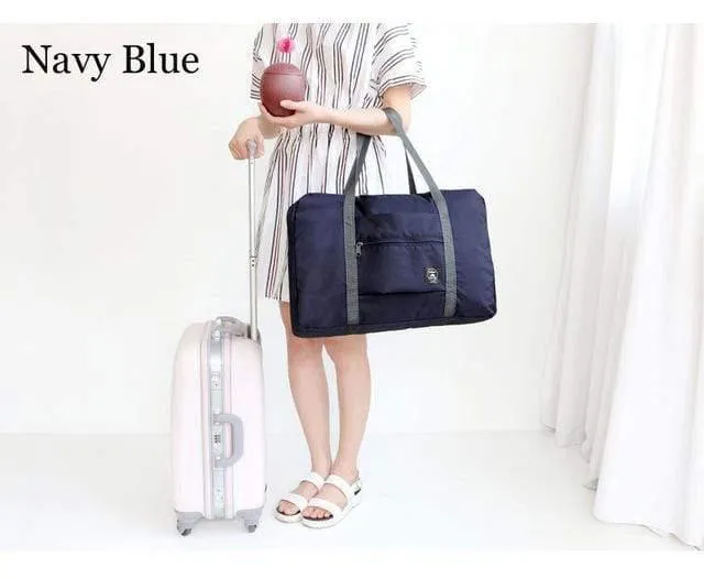 Große kapazität nylon unisex reisetaschen faltbare koffer gepäcktaschen reisepaket flugzeug verpackung handtasche