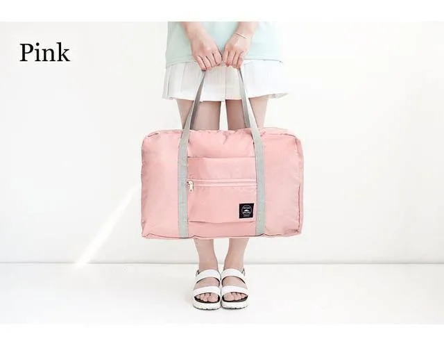 Große kapazität nylon unisex reisetaschen faltbare koffer gepäcktaschen reisepaket flugzeug verpackung handtasche