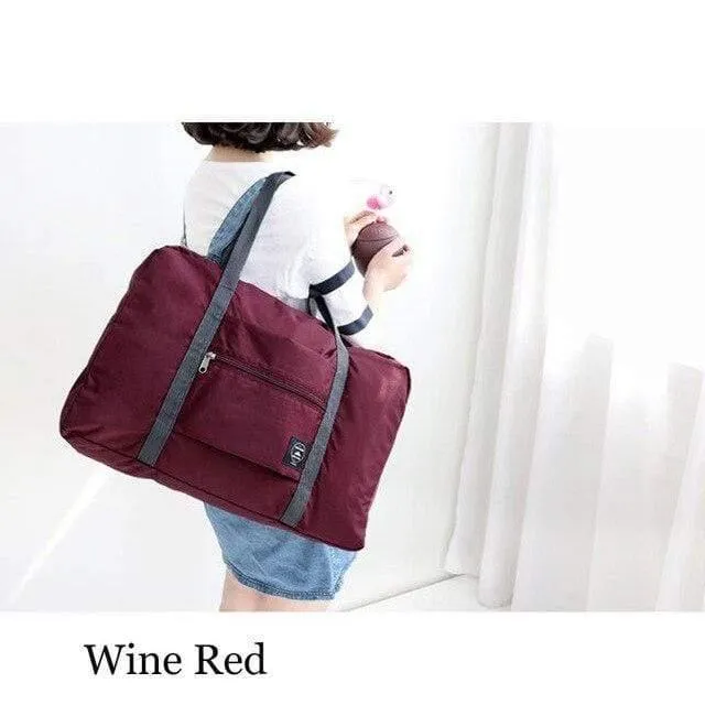 Große kapazität nylon unisex reisetaschen faltbare koffer gepäcktaschen reisepaket flugzeug verpackung handtasche