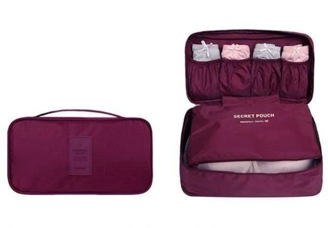 Unterwäsche-Tasche, Reisetasche zur Aufbewahrung von Make-up, tragbare Damentaschen, Gepäck-Organizer für Make-up, Kulturbeutel, Kulturbeutel