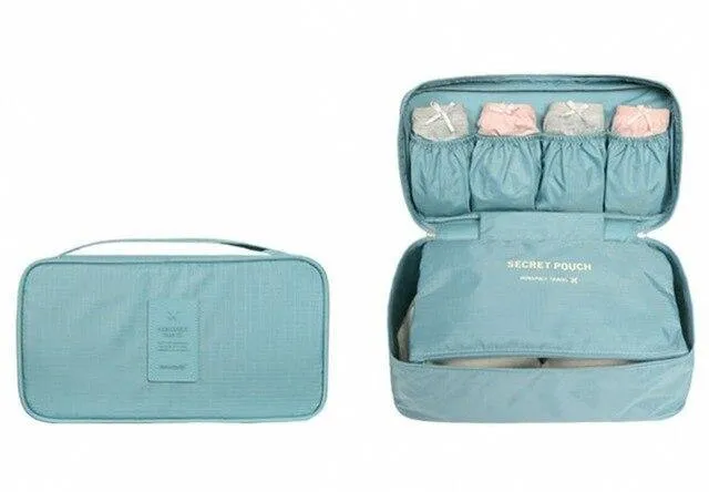 Unterwäsche-Tasche, Reisetasche zur Aufbewahrung von Make-up, tragbare Damentaschen, Gepäck-Organizer für Make-up, Kulturbeutel, Kulturbeutel