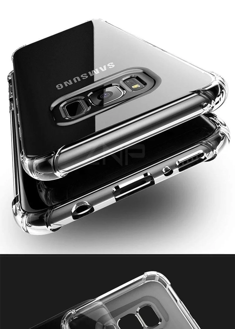 ZNP Luxury Anti-knock Silicone Case For Samsung S8 S9 Plus Transparent Back Cover Case For Samsung S7 Edge Note 8 9 Phone Case