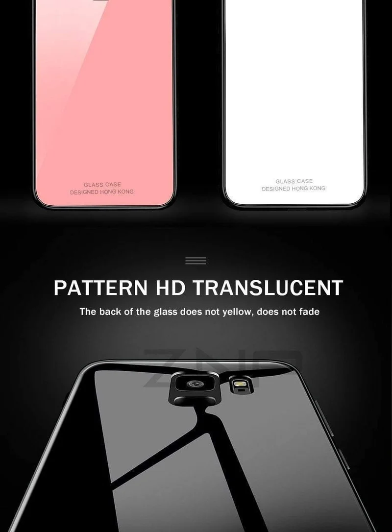 ZNP Luxury Back Glass Cover Case For Samsung Galaxy S9 S8 Plus Tempered Glass Phone Cases For Samsung Note 8 S7 Edge S8 S9 Case