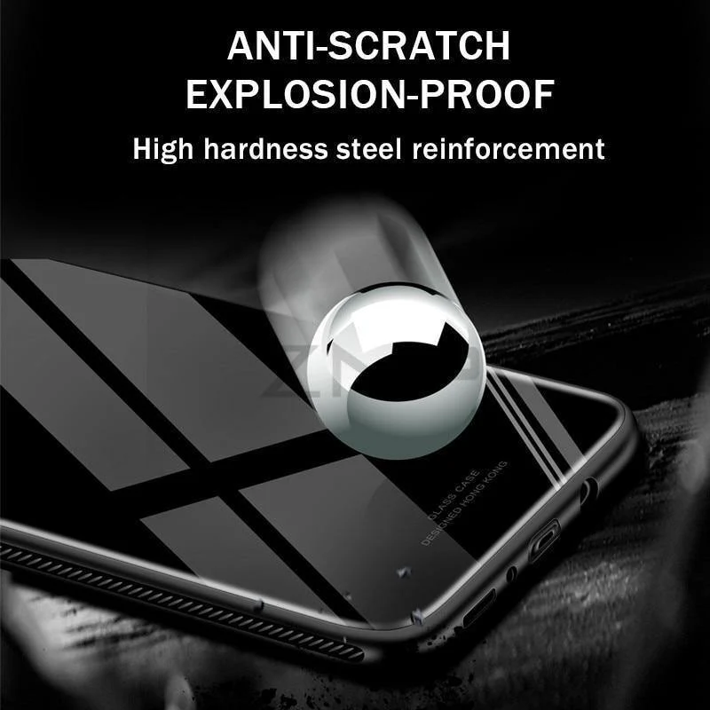 ZNP Luxury Back Glass Cover Case For Samsung Galaxy S9 S8 Plus Tempered Glass Phone Cases For Samsung Note 8 S7 Edge S8 S9 Case