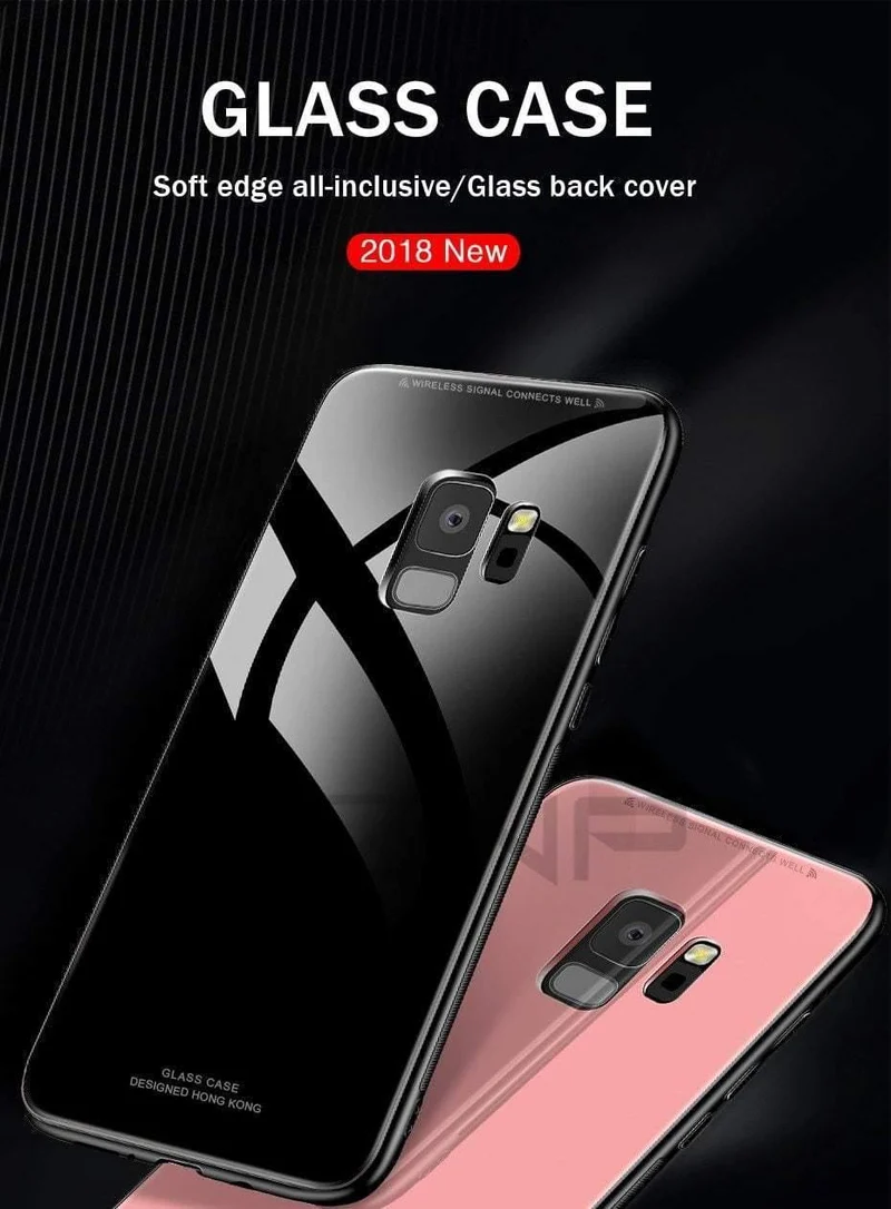 ZNP Luxury Back Glass Cover Case For Samsung Galaxy S9 S8 Plus Tempered Glass Phone Cases For Samsung Note 8 S7 Edge S8 S9 Case
