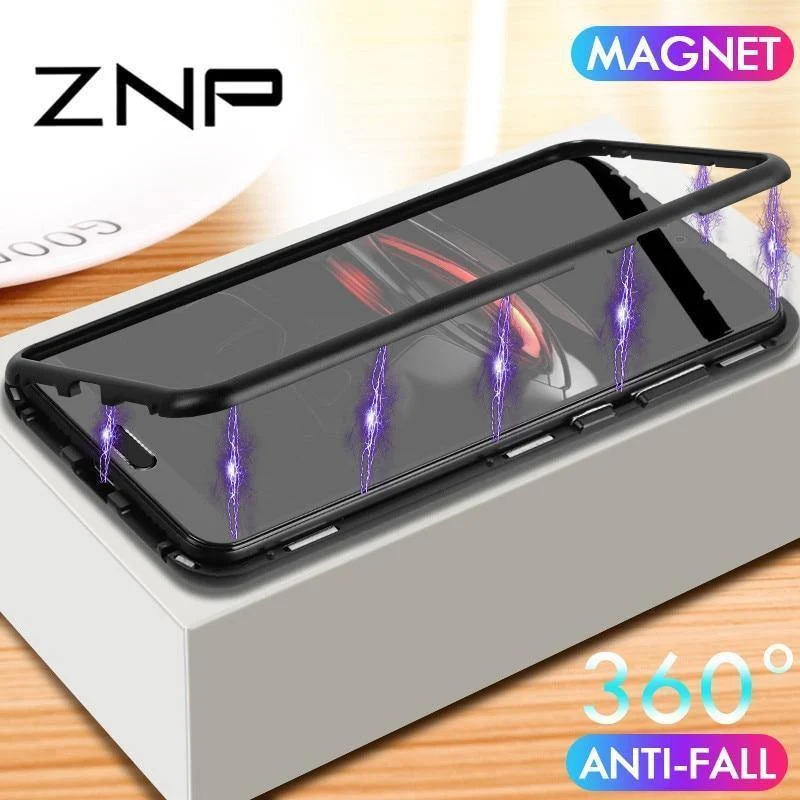 ZNP Magnetic Adsorption Phone Case For Huawei P20 Mate 20 10 Lite Pro Huawei P10 Nova 3 3i 3e Metal Cover For Honor 8X Max Case