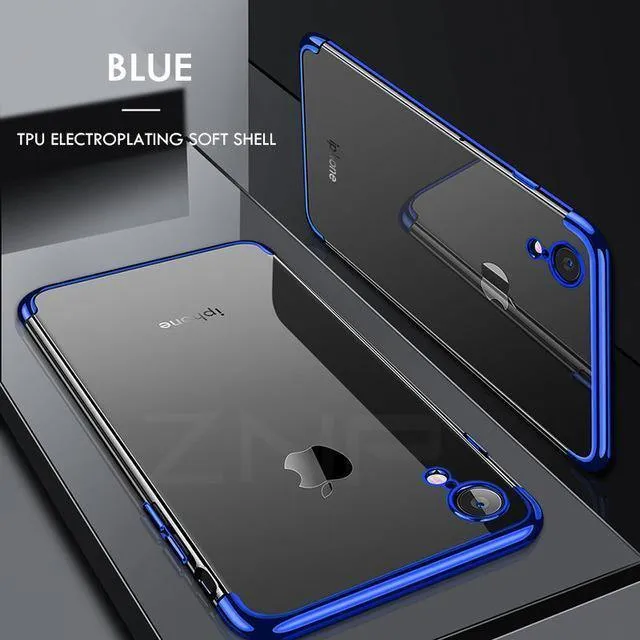 ZNP Luxury Slim Silicone Cover Case For iPhone X XS Max XR Cases Soft TPU Plating Phone Case For iPhone X XR XS Max Case Shell