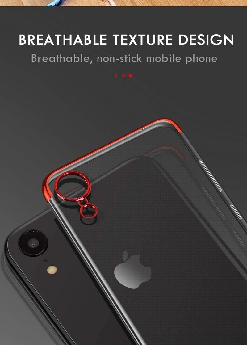 ZNP Luxury Slim Silicone Cover Case For iPhone X XS Max XR Cases Soft TPU Plating Phone Case For iPhone X XR XS Max Case Shell