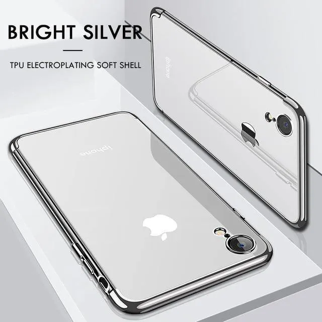 ZNP Luxury Slim Silicone Cover Case For iPhone X XS Max XR Cases Soft TPU Plating Phone Case For iPhone X XR XS Max Case Shell