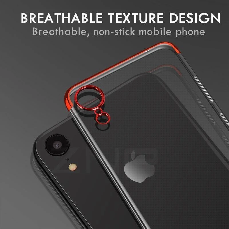 ZNP Luxury Slim Silicone Cover Case For iPhone X XS Max XR Cases Soft TPU Plating Phone Case For iPhone X XR XS Max Case Shell