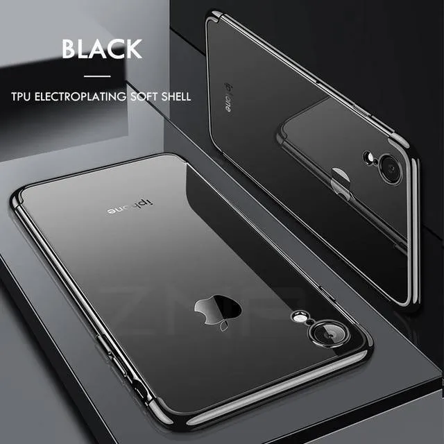 ZNP Luxury Slim Silicone Cover Case For iPhone X XS Max XR Cases Soft TPU Plating Phone Case For iPhone X XR XS Max Case Shell