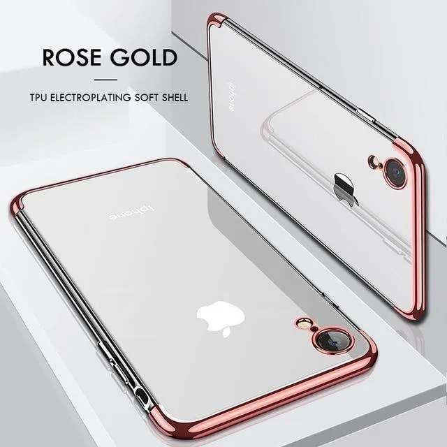 ZNP Luxury Slim Silicone Cover Case For iPhone X XS Max XR Cases Soft TPU Plating Phone Case For iPhone X XR XS Max Case Shell
