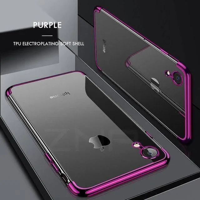 ZNP Luxury Slim Silicone Cover Case For iPhone X XS Max XR Cases Soft TPU Plating Phone Case For iPhone X XR XS Max Case Shell