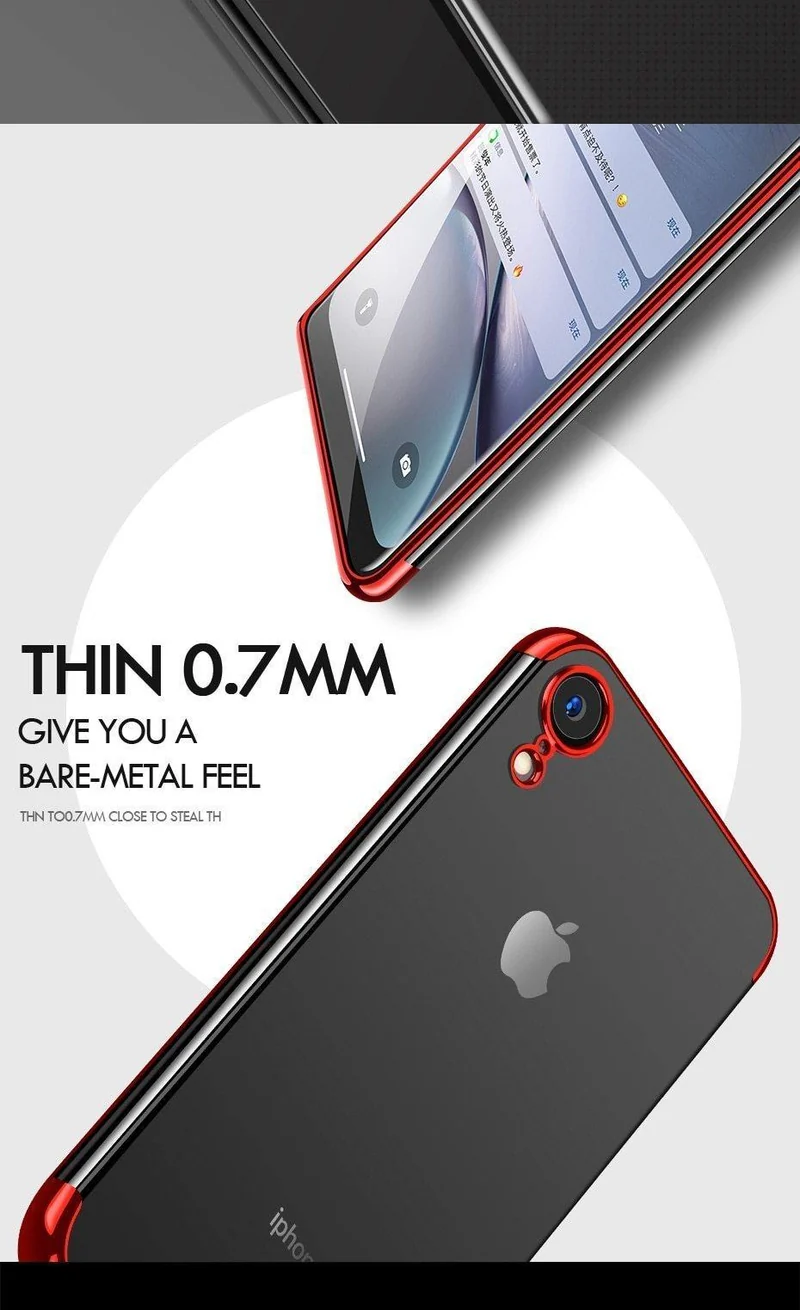ZNP Luxury Slim Silicone Cover Case For iPhone X XS Max XR Cases Soft TPU Plating Phone Case For iPhone X XR XS Max Case Shell