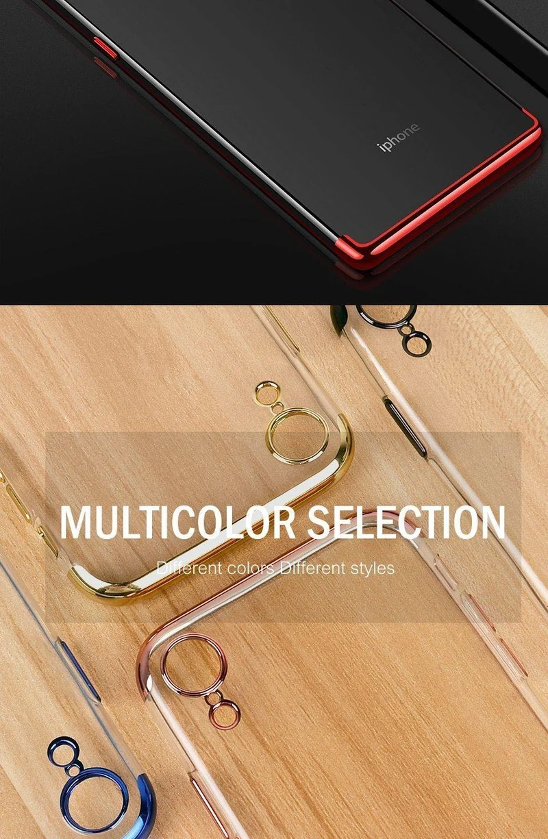 ZNP Luxury Slim Silicone Cover Case For iPhone X XS Max XR Cases Soft TPU Plating Phone Case For iPhone X XR XS Max Case Shell