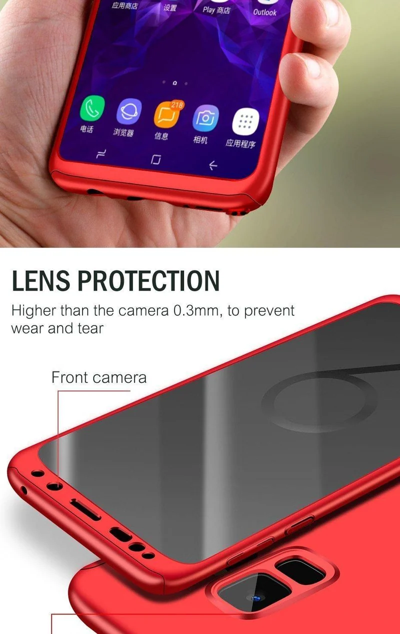 ZNP Luxury 360 Full Protection Cover Cases For Samsung Galaxy S9 S8 Plus Note 9 8 S7 Edge Phone Case For Samsung S7 S8 S9 Case
