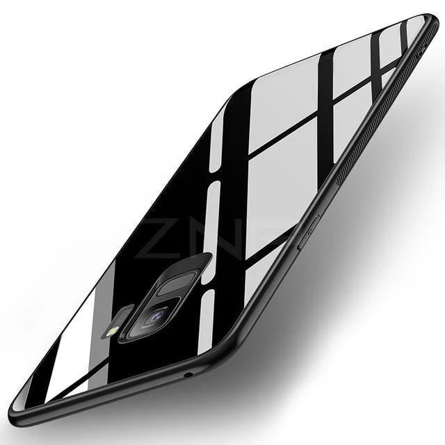 ZNP Luxury Tempered Glass Phone Case For Samsung Galaxy S9 S8 Plus Back Glass Cover Cases For Samsung S9 S8 Note 8 Case Shell
