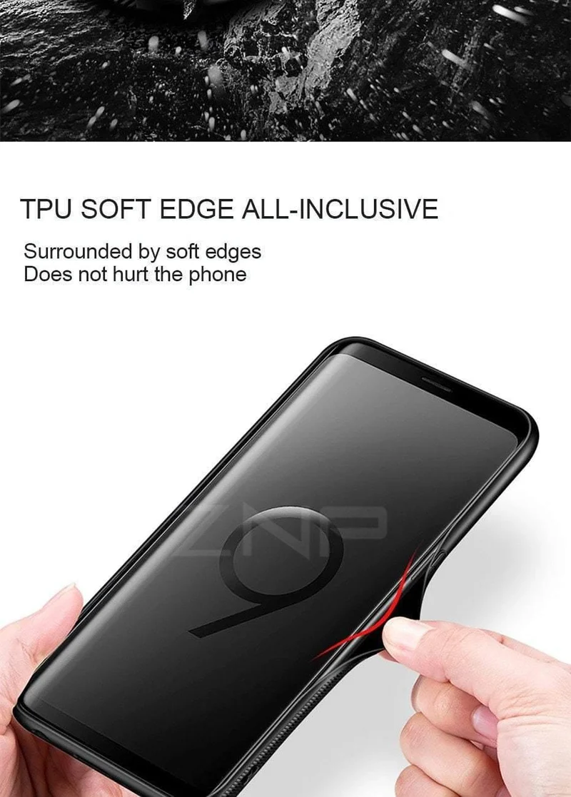 ZNP Luxury Tempered Glass Phone Case For Samsung Galaxy S9 S8 Plus Back Glass Cover Cases For Samsung S9 S8 Note 8 Case Shell