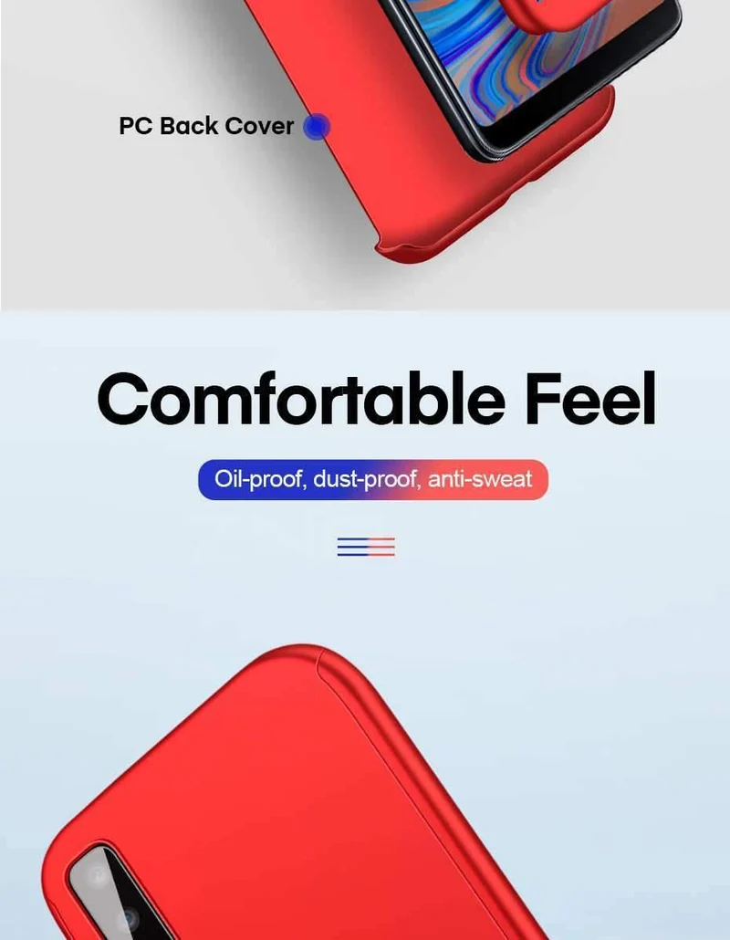 ZNP 360 Full Cover Case For Samsung Galaxy A3 A5 A7 J5 J7 Protective Phone Case For Samsung A6 A8 Plus 2018 Cases With Glass