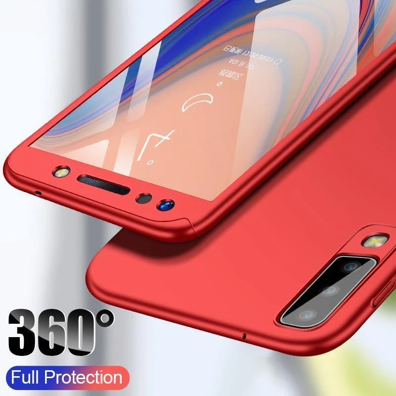 ZNP 360 Full Cover Case For Samsung Galaxy A3 A5 A7 J5 J7 Protective Phone Case For Samsung A6 A8 Plus 2018 Cases With Glass