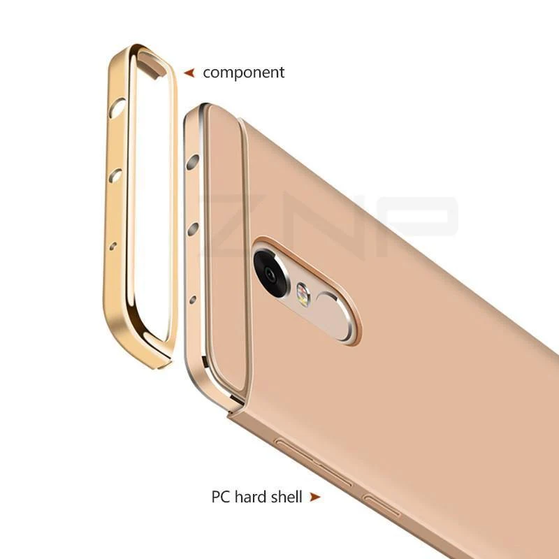 ZNP Luxury Hard PC Plating Case For Xiaomi Redmi Note 4 4X Full Cover Cases For Xiaomi Redmi 4X Redmi Note 4 4X Phone Case Shell