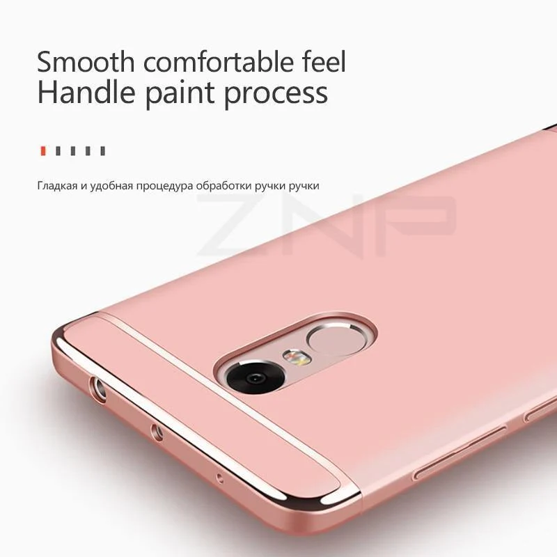 ZNP Luxury Hard PC Plating Case For Xiaomi Redmi Note 4 4X Full Cover Cases For Xiaomi Redmi 4X Redmi Note 4 4X Phone Case Shell