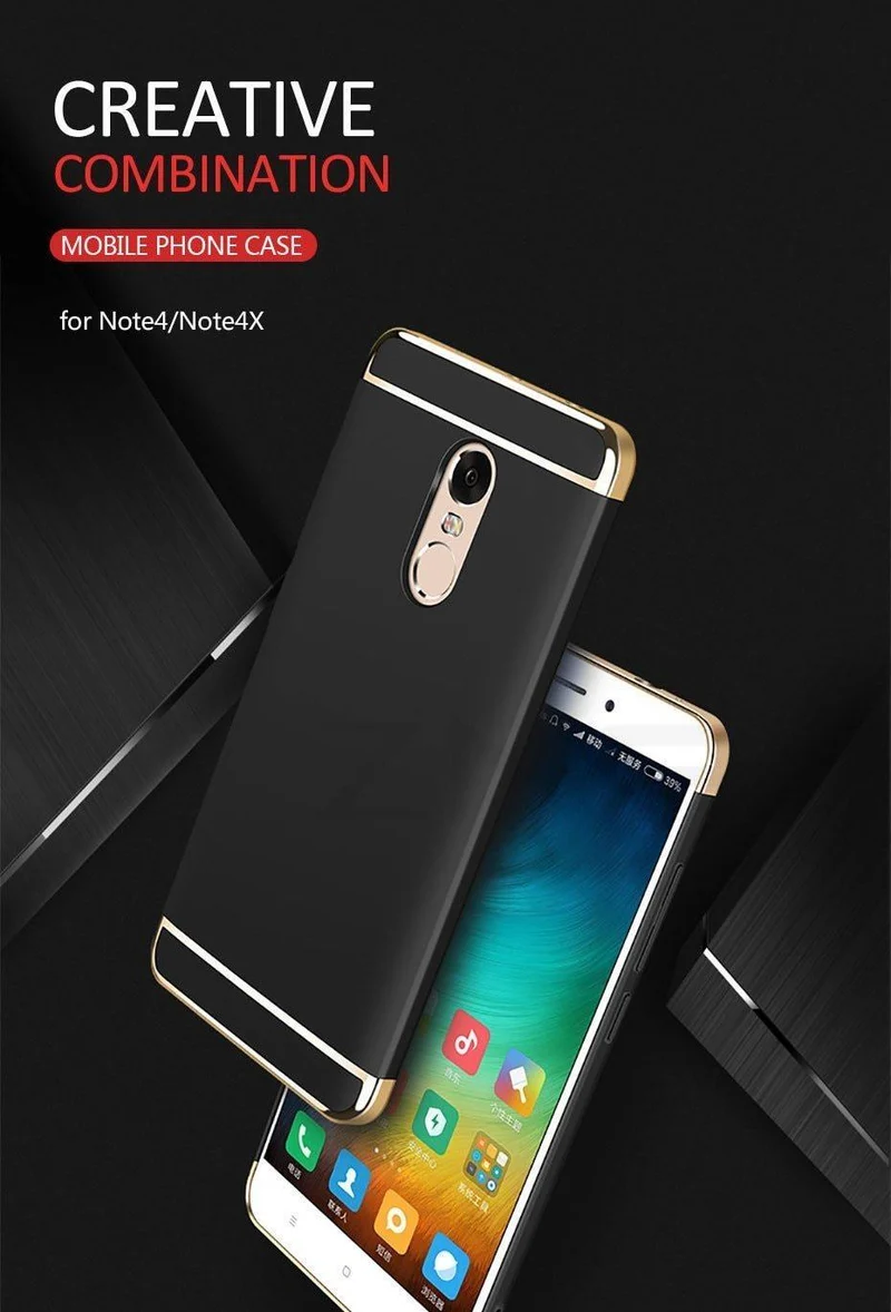 ZNP Luxury Hard PC Plating Case For Xiaomi Redmi Note 4 4X Full Cover Cases For Xiaomi Redmi 4X Redmi Note 4 4X Phone Case Shell