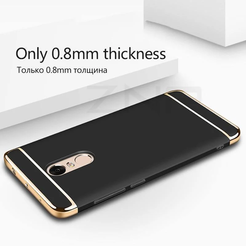 ZNP Luxury Hard PC Plating Case For Xiaomi Redmi Note 4 4X Full Cover Cases For Xiaomi Redmi 4X Redmi Note 4 4X Phone Case Shell