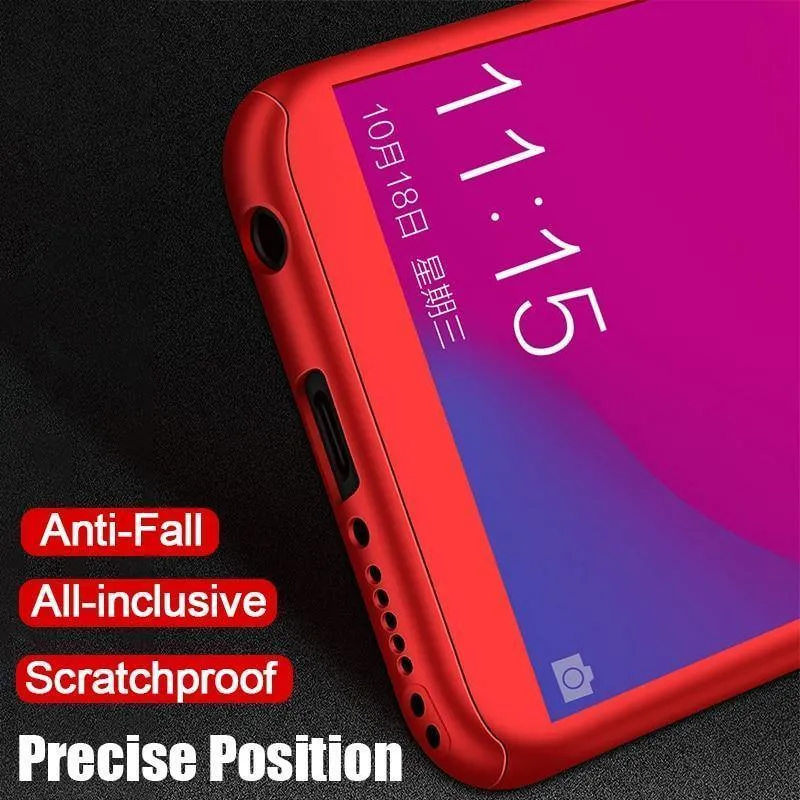 ZNP 360 Protection Case For Huawei Y5 Y6 Y7 2017 2018 Full Cover Phone Case For Huawei Y7 Y6 Prime Huawei Y7 Y6 Cases With Glass