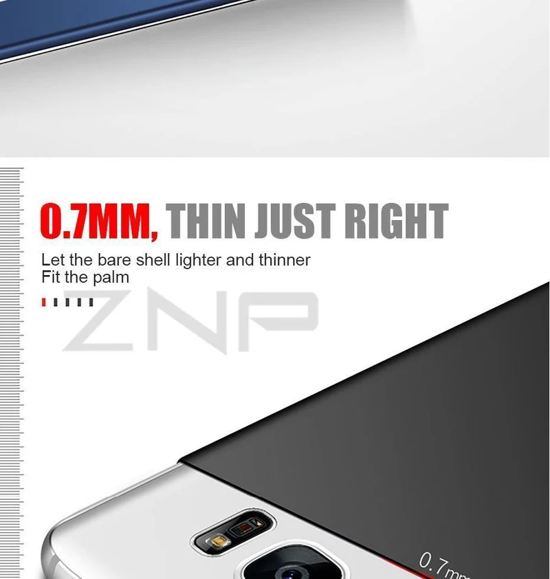 ZNP Slim Hard Phone Case For Samsung Galaxy S8 S9 Plus Note 8 Luxury Ultra Thin Cover Cases For Samsung S7 Edge S6 Edge S8 Case