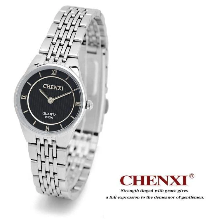 Modische romantische silberne Paaruhr aus Edelstahl für Herren und Damen, Quarz-Armbanduhr, analoge, schlanke Uhr, für Liebhaber