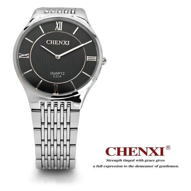Modische romantische silberne Paaruhr aus Edelstahl für Herren und Damen, Quarz-Armbanduhr, analoge, schlanke Uhr, für Liebhaber