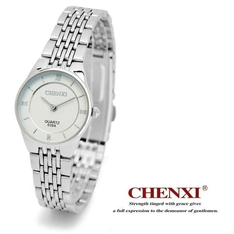 Modische romantische silberne Paaruhr aus Edelstahl für Herren und Damen, Quarz-Armbanduhr, analoge, schlanke Uhr, für Liebhaber