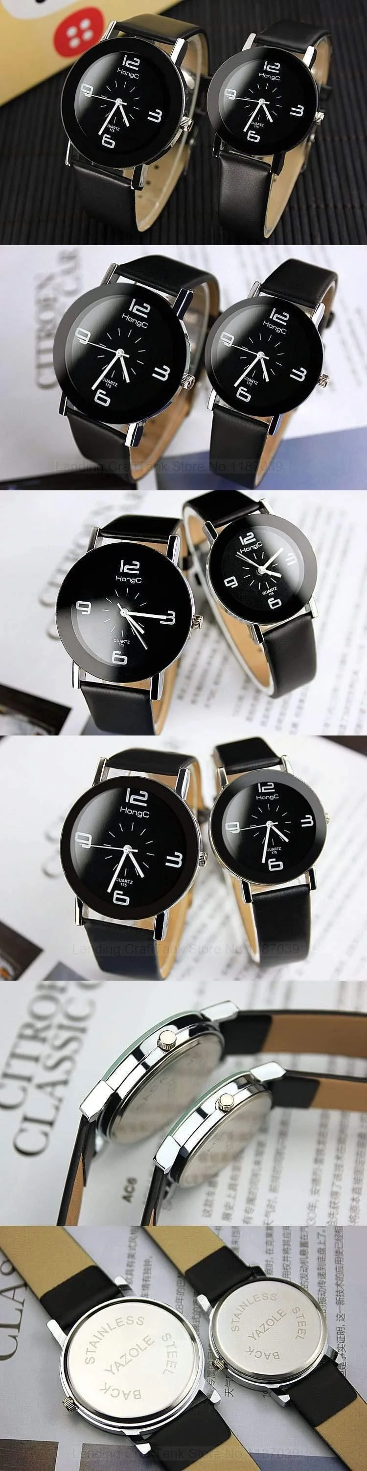 Paar Uhren Top-Marke Berühmte Frauen Männer Liebhaber Uhr Weiblich Männlich Clock Quarzuhr für Liebhaber 1 Pair = 2 Pieces
