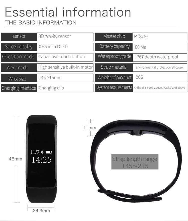 Monitor Smart Watches Uhr für IOS iPhone Android Lovers 'Paar Blutdruck Sauerstoff Smart-Armbanduhr
