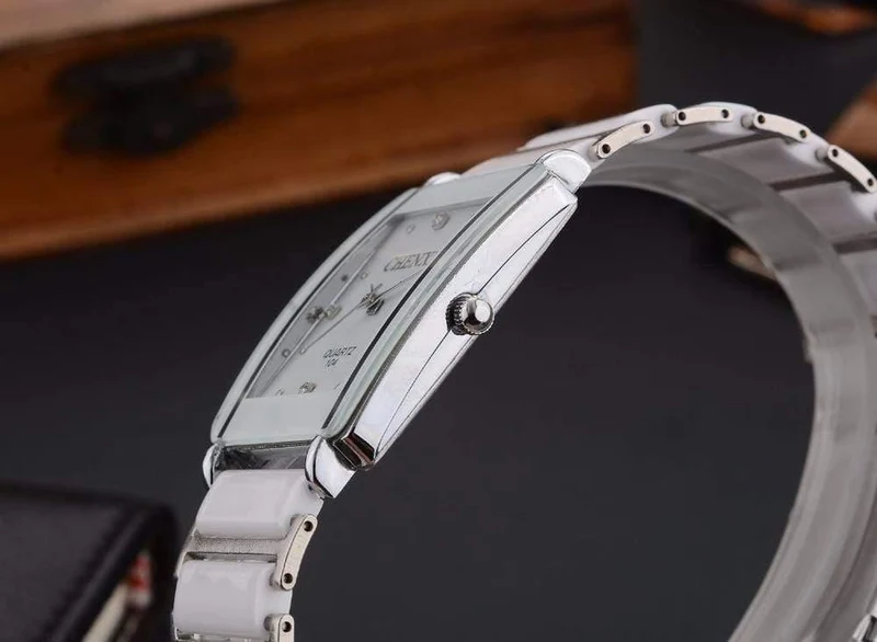 Modische Paaruhren für Damen und Herren, Armbanduhr für Liebhaber, einzigartig, Strass, Keramik, schwarz, lässig, Quarz, bestes Geschenk, 2 Stück