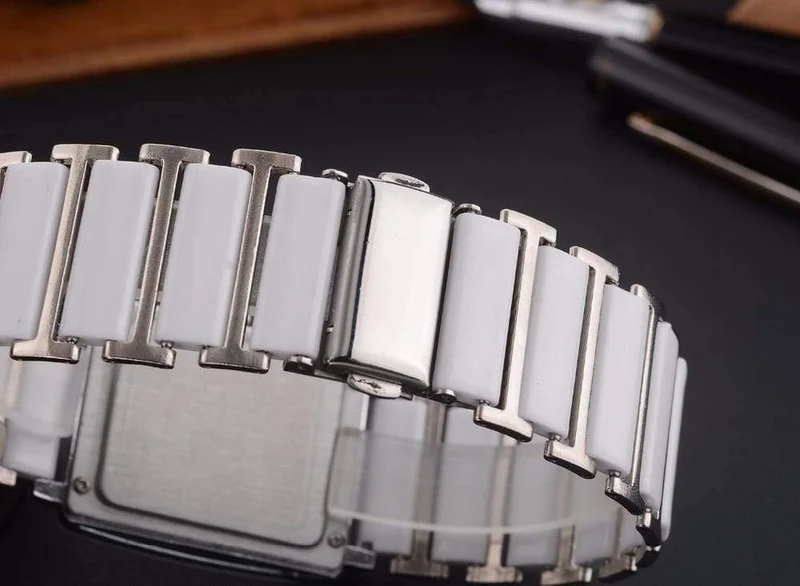 Modische Paaruhren für Damen und Herren, Armbanduhr für Liebhaber, einzigartig, Strass, Keramik, schwarz, lässig, Quarz, bestes Geschenk, 2 Stück