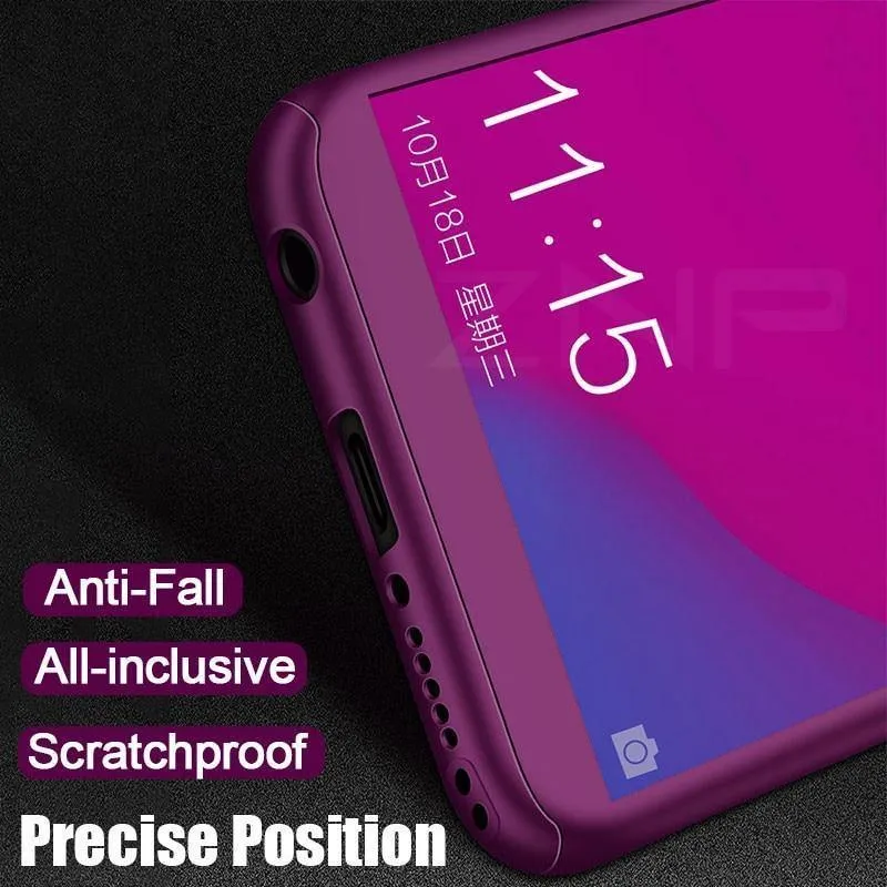 ZNP 360 Volle Abdeckung Telefon Fall Für Huawei Y6 Y5 y7 2018 Fall Für Huawei Y7 Y6 Prime Schutzhülle Y5 y7 2017 Shell Mit Glas