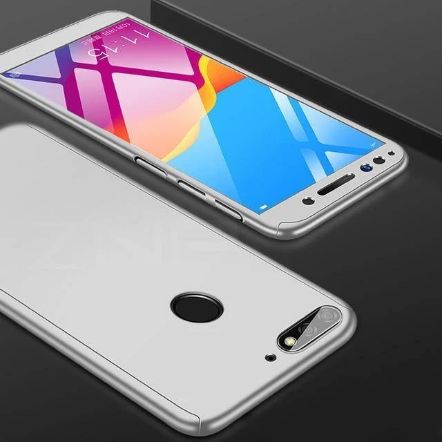 ZNP 360 Volle Abdeckung Telefon Fall Für Huawei Y6 Y5 y7 2018 Fall Für Huawei Y7 Y6 Prime Schutzhülle Y5 y7 2017 Shell Mit Glas